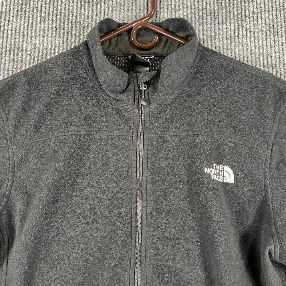 The North Face Coat Jacket Mens Large Black Long Sleeve Full Zip Windwall